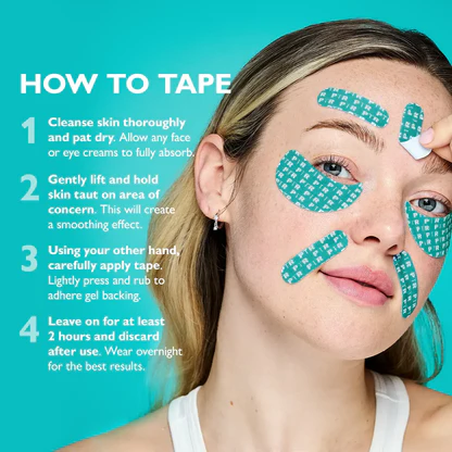 ✨Biancat® Peptide Face & Eye Tape🌙 | Smooths Forehead Lines, 11 Lines, Crow’s Feet & Under-Eye Puffiness | Infused with Peptides, Niacinamide & Caffeine | Overnight Anti-Aging Wrinkle Tape for Face & Eyes