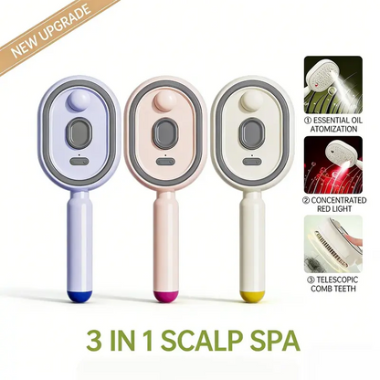 ✨ Essential Oil Mist Comb, Anti-Tangle Electric Massage Brush
