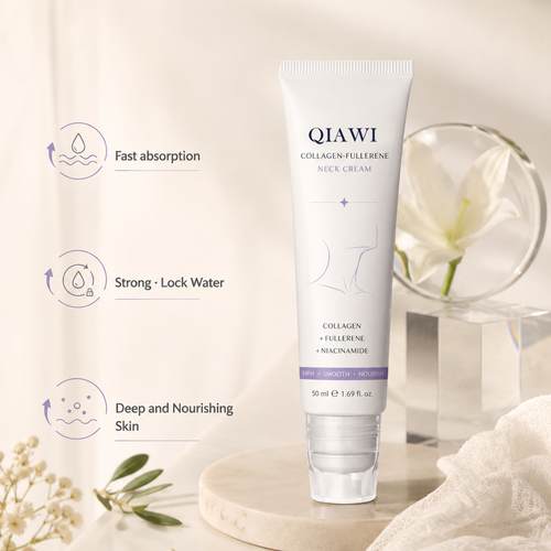 QIAWI™ 5-Roller Neck Firming Cream – Collagen & Hyaluronic Acid for Smoother, Tighter-Looking Neck Skin