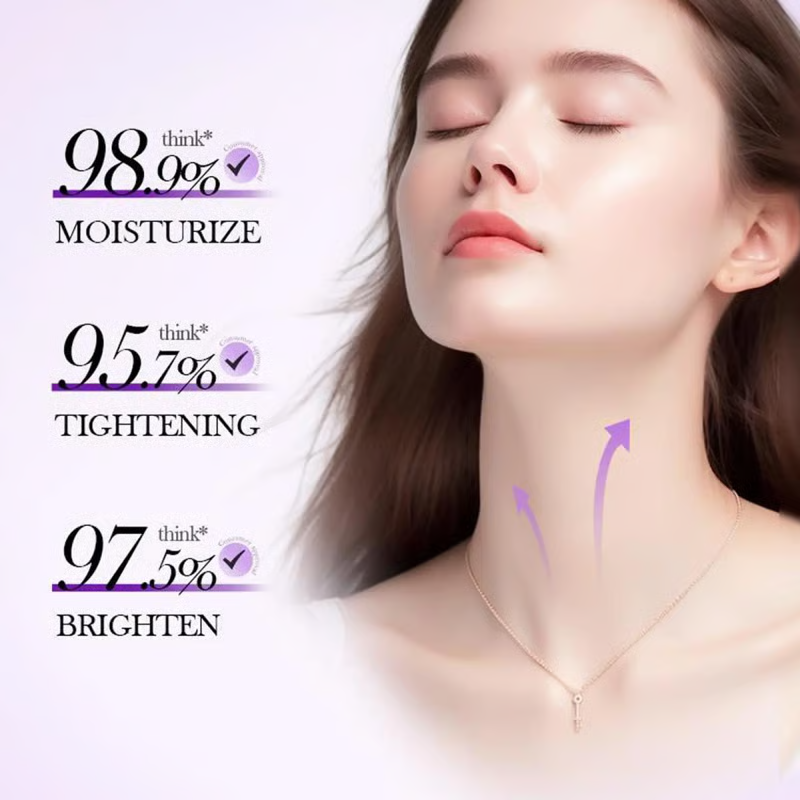 QIAWI™ 5-Roller Neck Firming Cream – Collagen & Hyaluronic Acid for Smoother, Tighter-Looking Neck Skin