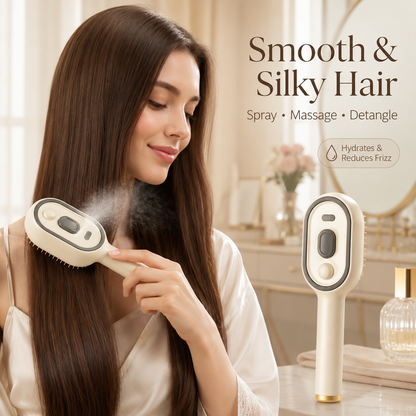 ✨ Essential Oil Mist Comb, Anti-Tangle Electric Massage Brush