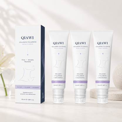 QIAWI™ 5-Roller Neck Firming Cream – Collagen & Hyaluronic Acid for Smoother, Tighter-Looking Neck Skin