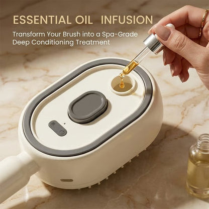✨ Essential Oil Mist Comb, Anti-Tangle Electric Massage Brush